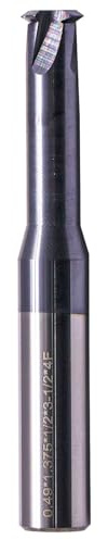 BestParts 5/8 11-32 TPI Single Pitch Solid Carbide Thread end Mill - AlTiN Coated, 4 Flute, .490 Cutting Diameter, 1/2 Shank Diameter, Necked To Thread 1.375 Deep, 3-1/2 Overall Length, Square End