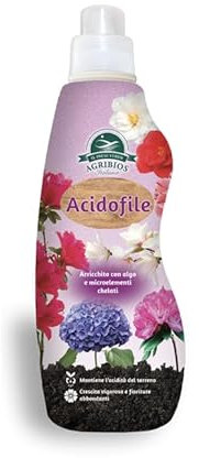 Il Paese Verde – Concime Liquido per Piante Acidofile – Fertilizzante Organico Minerale per Ortensie, Rododendri, Azalee e altre Piante da Giardino e Vaso – Mantiene l'Acidità del Terreno – 1L
