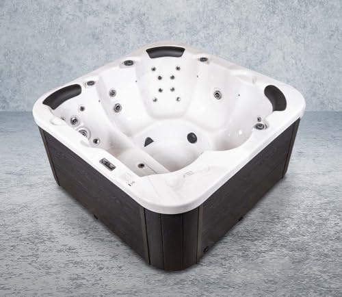 XXL Luxus LED Whirlpool Outdoor+Indoor Set 200x200 cm Pool Ozon 6 Pers. Neustes Modell 2026 inkl. Spedition