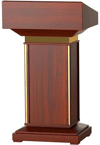WOYZDQ Stehpult Luxus-Podium-Schreibtisch-Kanzelkanzeln mit geräumiger Schublade und offenem Stauraum für Konferenzen, Kirchen, Auditorium, Empfangstheke Pult