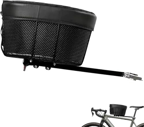 Yeehliny Hundekorb für das Fahrrad vorne bis 7.5 kg 39 × 23 × 25cm, Wasserdichter Fahrradkörbe Katzenkörbe Hundefahrradkorb Abnehmbarer Atmungsaktives Fahrradkorb Vorne für Hunde Katzen (A#)