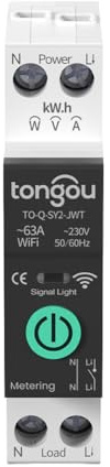 Disjoncteur Intelligent WiFi Disjoncteur De Protection De Tension 1-63A Réglable Protection Contre Les Surtensions Et Les Surintensités Interrupteur De Circuit De Télécommande Sans Fil Vocal