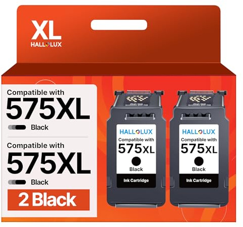 575 Black PG-575XL Ersatz für Canon Pixma TR4755i TS3750i TR4700 TS3700 | für TS3550i TS3551i TS3751i TR4750i TR4751i TR4756i (2 Schwarz)