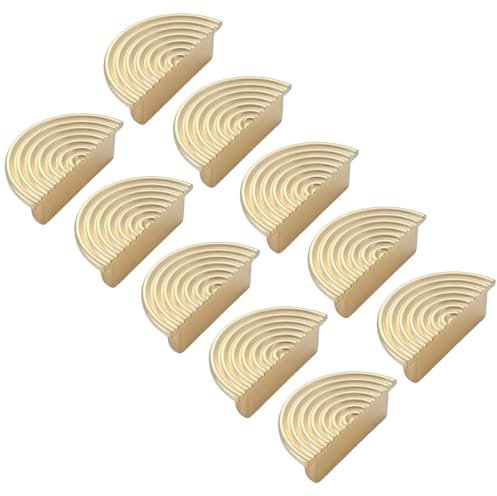 Schrankgriffe aus gebürstetem Kupfer, runde Griffe und Knäufe für Küche, Badezimmer, Kommode, Schrank, Schublade, Schranktürgriff, 6,4 cm Lochmitte, 10 Stück