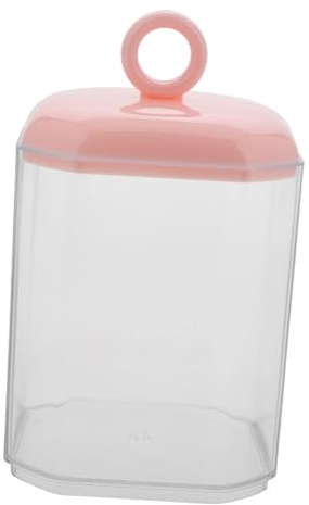 Healvian Organisateur De Salle De Bain avec Couvercle, Boîte De Coton-Tige, Organisateur De Vanité De Maquillage, Support De Coton-Tige, Conteneur De Cure-Dents, Porte-Fil, Boîte De