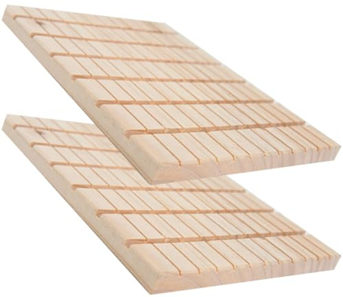 TOYANDONA 2pcs Wooden Polished Deck Rabbit Scratching Plate Grinding Board for Small Pet Activity at Home