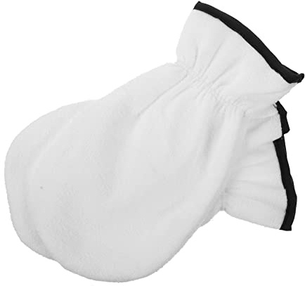 Guantes de Par Aceites Esenciales, para Manos | Reutilizables y Lavables, Poliéster y Franela, Color Blanco, para Cuidado de Spa y Mascarilla