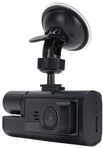 Garsent Cámara de Tablero del Automóvil, Grabadora de Video de 1080p con Enchufe y Reproducción de Audio, Cámara del Tablero Frontal y Interior para Seguridad del Automóvil,