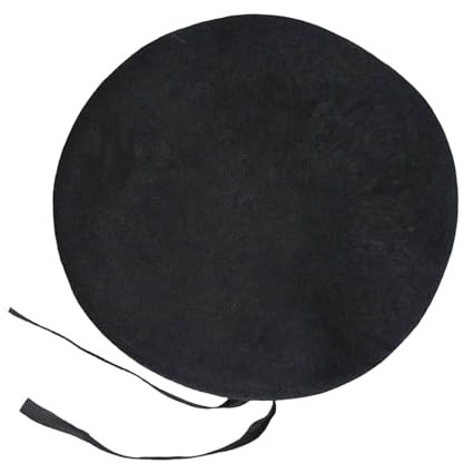 IPENNY Militärische Baskenmütze aus Wolle für Damen und Herren, Vintage, Französisch, Baskenmütze, Künstler, weich, elegant, 60 cm, Schwarz , 60-62