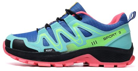 Move Hiker Women Hiking Shoes Casual Non-Slip Lightweight Comfortable Running Fashion Sneakers Walking Trekking Outdoor Shoes Blue