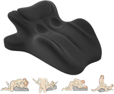 iuscacey 27°-Paarkissen – Keilförmiges Intimkissen aus Memory-Schaum für mehr Komfort und Nähe – Ergonomisches Sexkissen für Paare, Rücken- und Beinstütze,Schwarz
