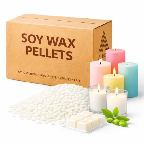 Soy Wax 5KG - Pure SOYA Candle Wax, Low Frosting, Strong Scent Throw | Wax for candles making from organic farms, no additives. Low frosting, strong scent throw for jars and containers.