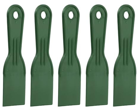 QUARKZMAN 5 Unidades Espátula De enmasillar 2 Ancho Espátula De Plástico Flexible Herramienta Para Extender Pintura Raspar Paredes Color Verde Oscuro