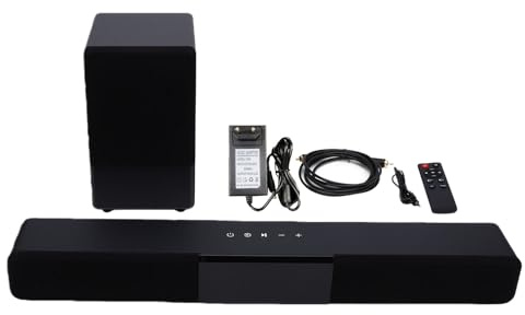 Sxhlseller Bluetooth 6.3 Lautsprecher, 60 W Heimkino 2.1 Surround Soundsystem mit Kabellosem Subwoofer, für TV Computer Mobilgeräte (EU-Stecker)
