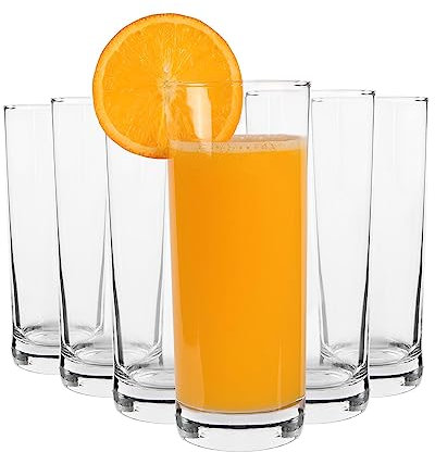 LAV 6X Clear 360ml Liberty Highball Glasses - Tall Hi Ball Glass Water Gin Juice Cocktail Drinking Glassware Tumblers Set