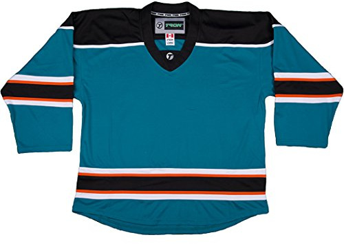 TronX Lekkläder DJ300 ishockeytröja, senior (DE/NL/SE/PL, alfanumerisk, S, regular, San Jose Sharks – teal), San Jose Sharks blågrön