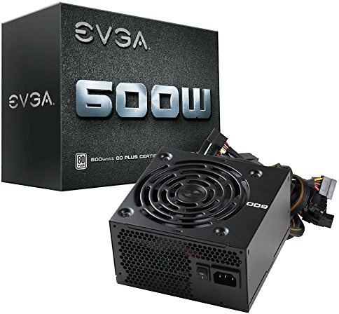EVGA 600 W1, 80+ WHITE 600W, Fuente de Alimentación 100-W1-0600-K2