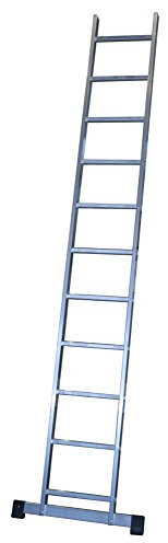 ALTIPESA Escalera Profesional de Aluminio de Apoyo Simple con Barra estabilizadora 11 peldaños Serie Basic