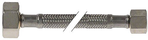 Flexschlauch Anschluss 3/8'-3/4' gerade-gerade Länge 1500mm CNS-Umflechtung DN8