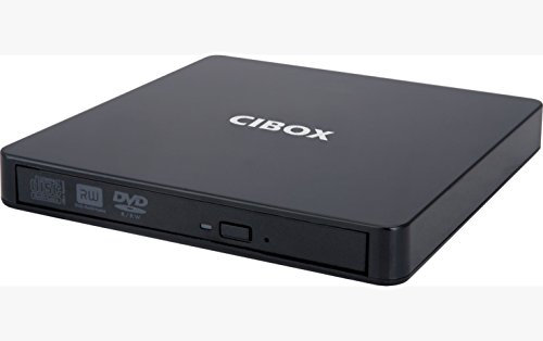 Cibox DVR00013 - Grabadora de DVD Externa para PC y Mac, Color Negro