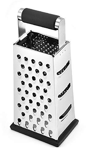 NILICAN Rallador vertical de acero inoxidable de cuatro caras para pepinos, zanahorias y queso, rallador, melón, cepillado, patata, cepillador, mango antideslizante, pelador