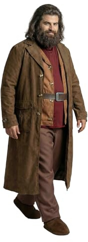 Funidelia Offizielles Hagrid Kostüm - Harry Potter für Herren, Enthält Hose, Jacke mit integriertem Shirt und Gürtel, Fußabdeckungen - Outfit für Erwachsene für Karneval und Halloween