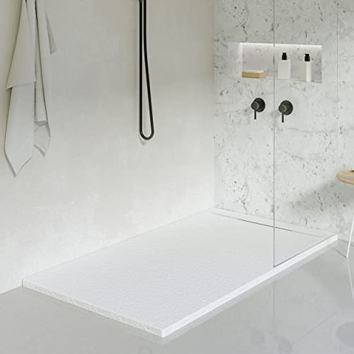 KOES - Piatto Doccia in Resina Serie LIENA – 80x120 – Bianco RAL 9003