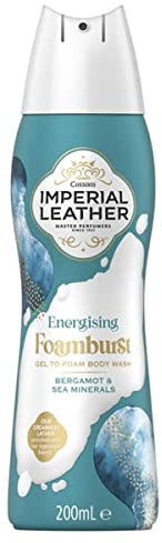 IMPERIAL LEATHER Energising Foamburst Gel to Foam Body Wash Bergamot & Sea Minerals 200ml
