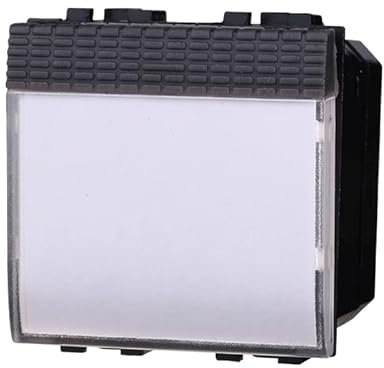 Pulsante Targa Portanome Campanello, Compatibile Con Bticino Living Light, Ocuppa 2 Posti Moduli (Nero)