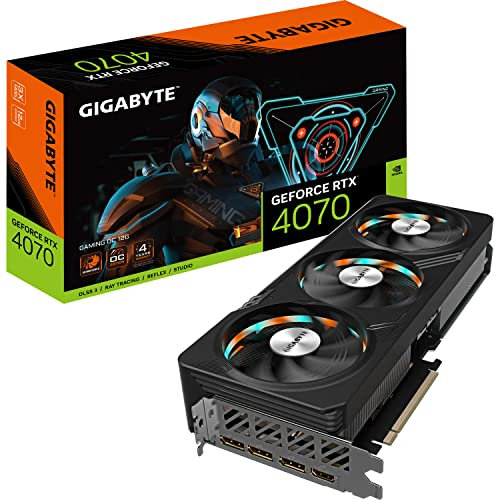 GIGABYTE GeForce RTX 4070 GAMING OC 12GB Carte graphique - 12GB DDRX6 21Gbps 192bit, PCI-E 4.0, Core 2565Mhz, RGB, DisplayPort 1.4, HDMI 2.1a, NVIDIA DLSS 3, GV-N4070GAMING OC-12GD