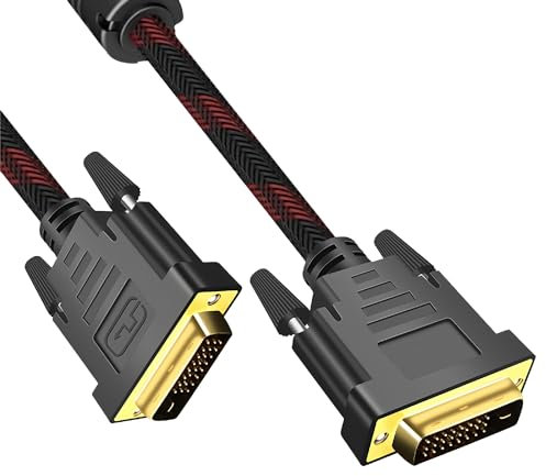 MMOBIEL Adattatore Da DVI a DVI - Da Maschio DVI-D Dual Link a Maschio DVI-D Dual Link - Convertitore Di Cavo Video Per Monitor, PC, TV, Gioco, Proiettore - 1080p Full HD 60Hz - Connettore Oro 5m