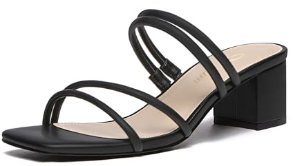 Athlefit Heeled Sandal med klack, svart, 37 EU