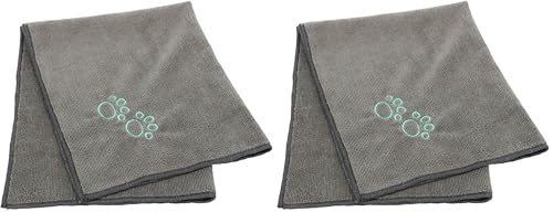 TRIXIE 2350 Handtuch, 50 × 60 cm, Grau, 1 Stück (2er Pack)