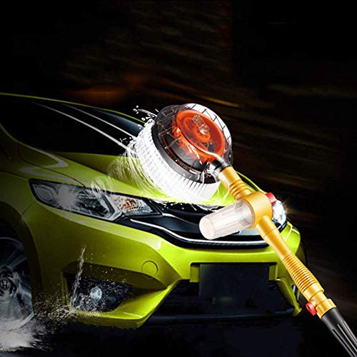 Spazzola per Pulizia Rotante per Auto, Lunghezza Regolabile, Spugna Spray a Pressione, Strumento per Pulire con Serbatoio di Sapone per Lavare l'auto, Telesmop/Set a/30M