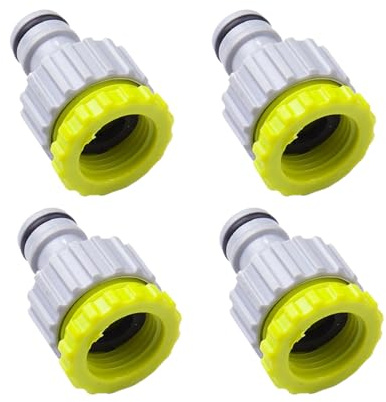 MAEXUS® Wasserhahn Adapter, 4er Garten Wasserhahnanschluss 1/2 Zoll 3/4 Zoll Anschluss Wasserhahn, Hahnverbinder Adapter auf Wasserhahn Gartenschlauch
