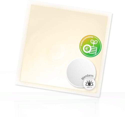 Xtend EcoLight LED Panel 62x62cm 4000K Neutralweiß UGR19 Blendarm | 25W 4125lm Deckenleuchte Energieeffiziente Rasterleuchte flimmerfrei Netzteil Bls2.0