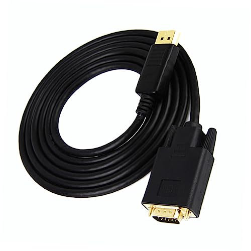 Artibetter Displayport Zu Vga Adapterkabel Unidirektional Mit Stabiler Verriegelung Vergoldeten Steckern Und Korrosionsbeständigem Shielding Full Hd Auflösung Kompatibel Für Laptop Pc Projekt