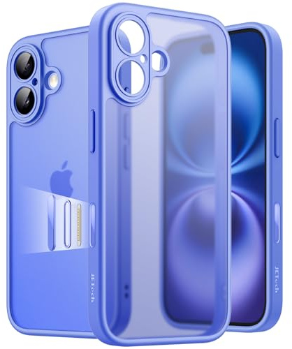 JETech Matte Hülle für iPhone 16, Ultramarin | Mit Kamerasteuerungstaste, Robuster Schutz, Matte Rückseite, Stoßfestes Design