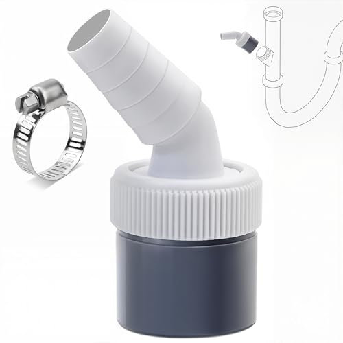 HAMKU 1 Pezzi Raccordo Scarico Lavatrice, Raccordo Scarico Per Lavatrice E Per Lavastoviglie Con Ingresso Ø 18-23 Mm E Uscita Ø 40 Mm Connettore Per Tubo Flessibile Mit Metalliche