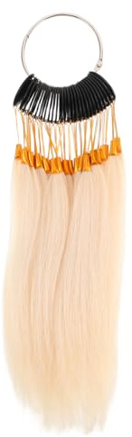 WOONEKY Échantillons de Cheveux Humains à Colorer 30 Mèches 10° Teinte Naturelle Outils Coiffure Salon Formation Pratique