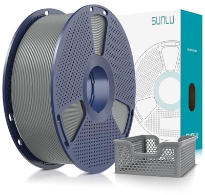 SUNLU PLA Plus 2.0 Schnelles 3D Drucker Filament 1.75mm, Upgrade PLA+ Filament für Schnelldruck (50-600mm/s), Höhere Zähigkeit & Schichthaftung, ±0.02mm Präzision, 1kg Spule (Grau)