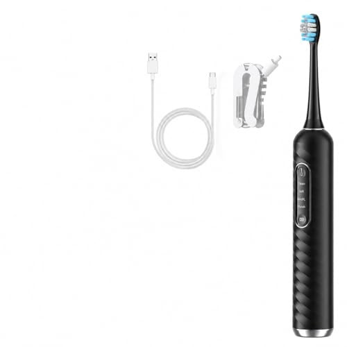 Electric Toothbrush with Water Flosser - 2 in 1 Teeth Cleaning Kit, Electric Toothbrush and flosser Combo, Toothbrush with 3 Cleaning Modes, Portable Water flosser Design for Home & Travel (Black)