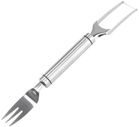 Hemobllo Forchetta Affettatrice Per Anguria Utensile Da Cucina in Acciaio Resistente Tagliafrutta Manuale Multifunzionale Per Tagliare Anguria e Frutta