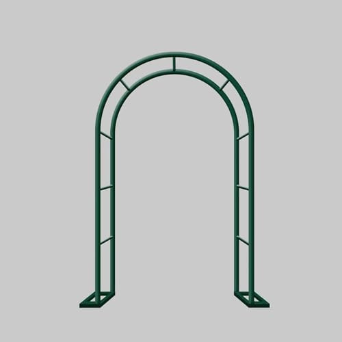 Arche de jardin en métal de 80 à 350 cm de large, pergola de mariage en plein air, treillage solide pour plantes grimpantes et vignes, tonnelle en acier vert (L 120 x l 40 x H 220 cm)