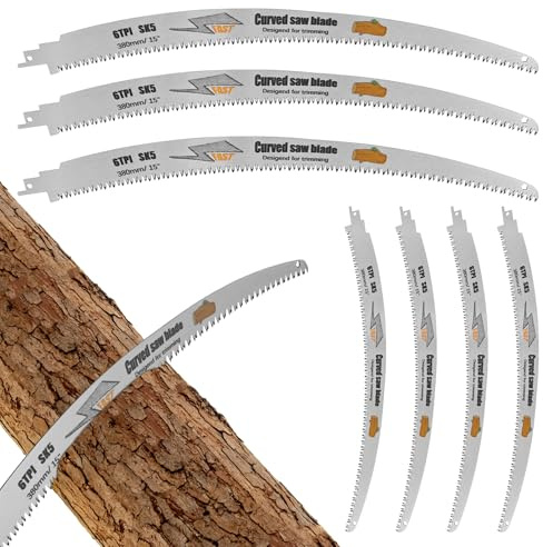 8 Stück Säbelsägeblätter mit Japanischen Zähnen 6TPI Sägeblätter Säbelsäge 380mm Säbelsäge Blätter Reciprosägeblätter zum Beschneiden von Bäumen Holzschneiden