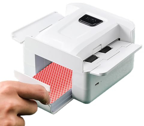 Macchina per mescolare le carte, accessorio portatile per carte, silenziosa macchina elettrica per mescolare, per feste, posto di lavoro, casa, riunioni, tornei, famiglia, campeggio