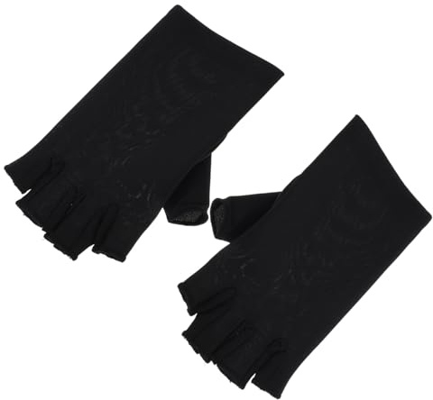 Beatifufu UV Gloves for Gel Manicures Fingerless Sun Protection Driving Gloves Women for Nail Nail Art Care Shield