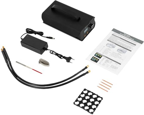 Soldadora por puntos, máquina de soldadura por puntos profesional con tiras de níquel, soldadora de puntos portátil, 1-120 W, adecuada para soldar hierro y acero con un grosor de menos de 0,2 mm