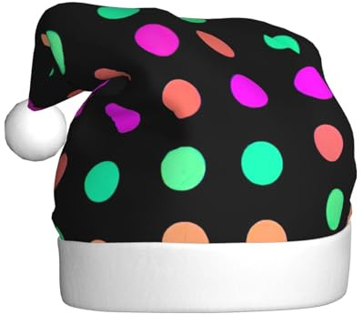 VCzsdff Mehrfarbiger Punkte-Druck, Unisex, Erwachsene, jährliche Zeremonie, 1 Stück, Weihnachts-Stirnbänder, Dekoration, Weihnachtsbaum, Schneemann, Weihnachtsmannmütze