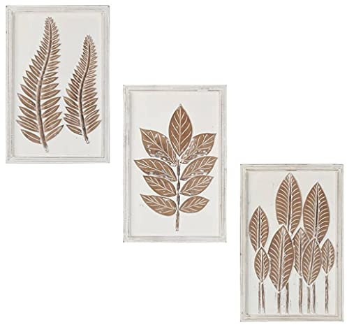 Générique Panneaux muraux sculptés à la Main 3 pcs MDF 40x60x1,5 cm,Quincaillerie,Matériaux de Construction,Lambris,Brun,5.4 KG,321660